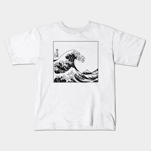 The Great Wave Off Kanagawa Japanese Kids T-Shirt by uncommontee